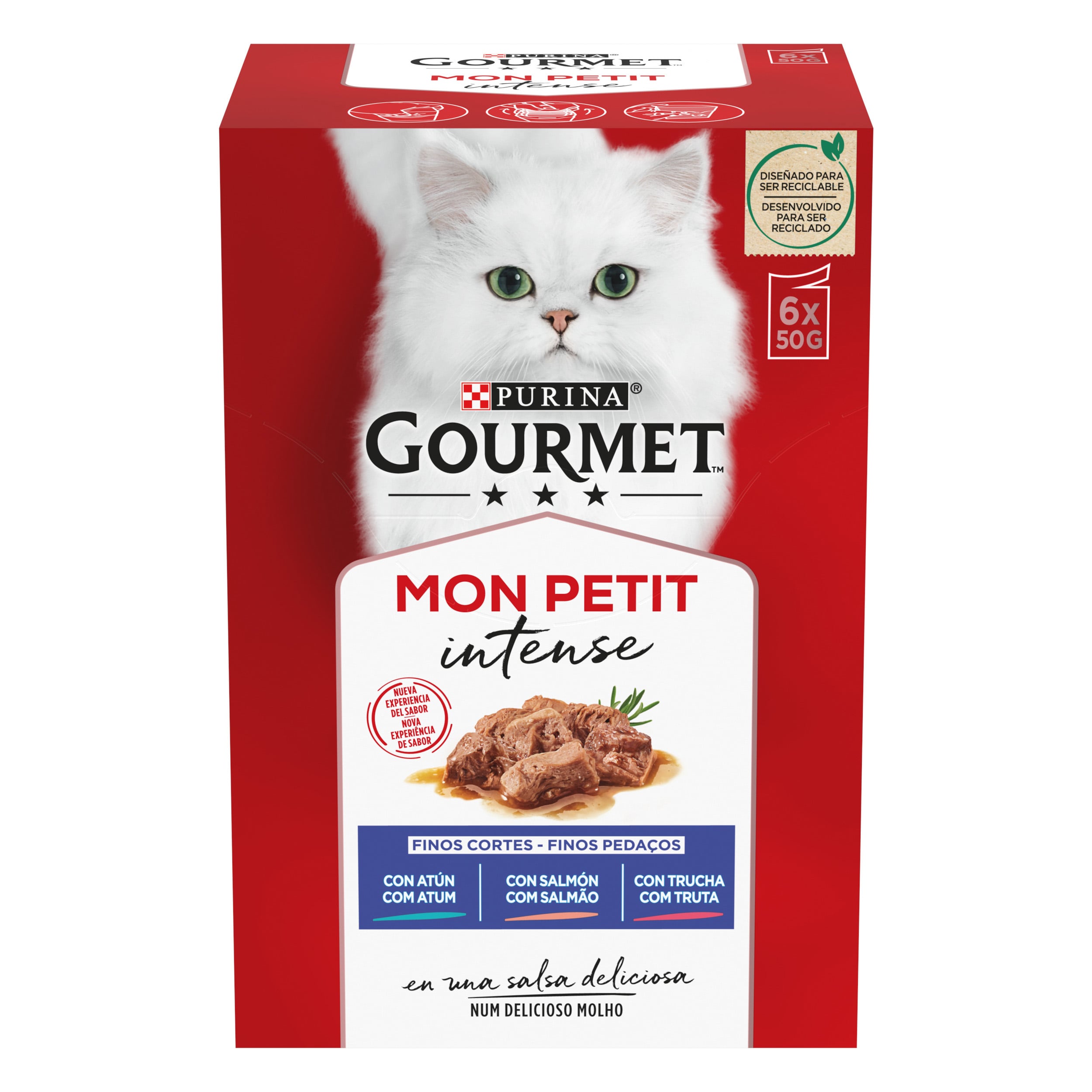 Comida húmeda gato Purina Gourmet mon petit pack 6