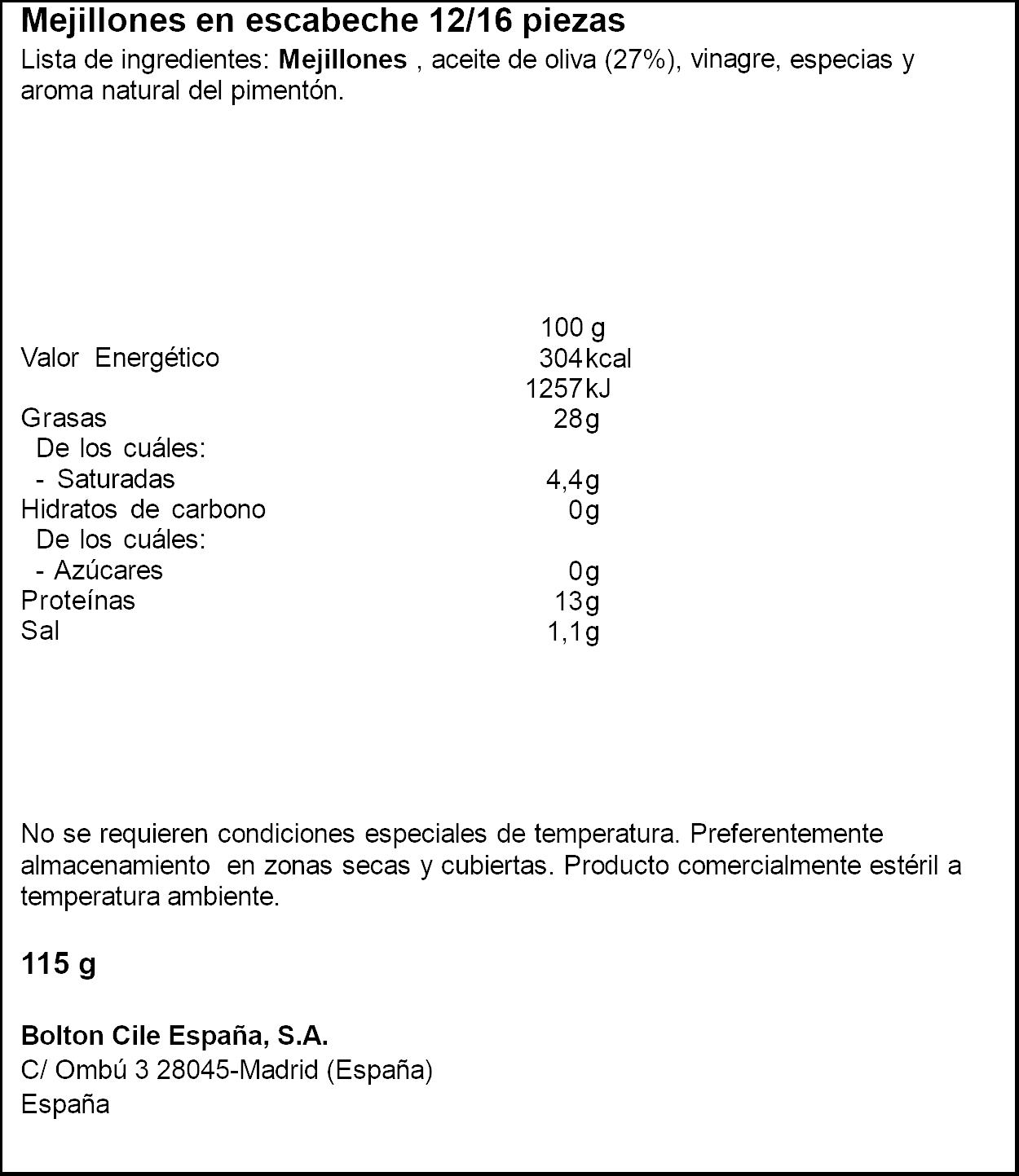 Mejillones en escabeche Cuca 12/16 69g