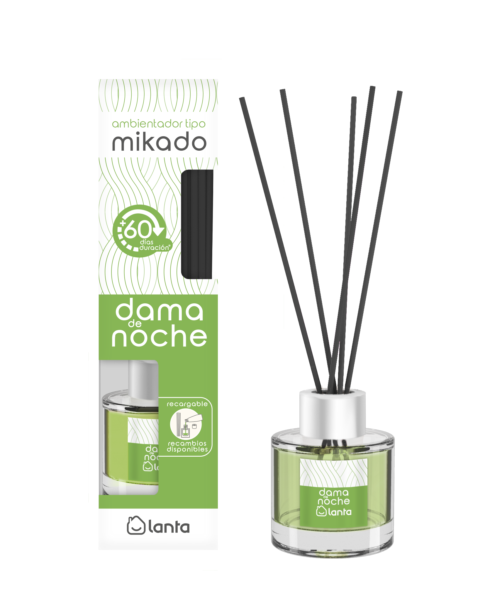 Ambientador tipo mikado Lanta 50ml dama de noche