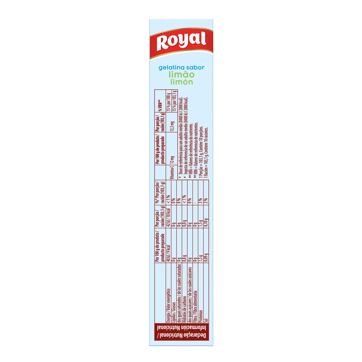 Gelatina light de limón Royal 31g