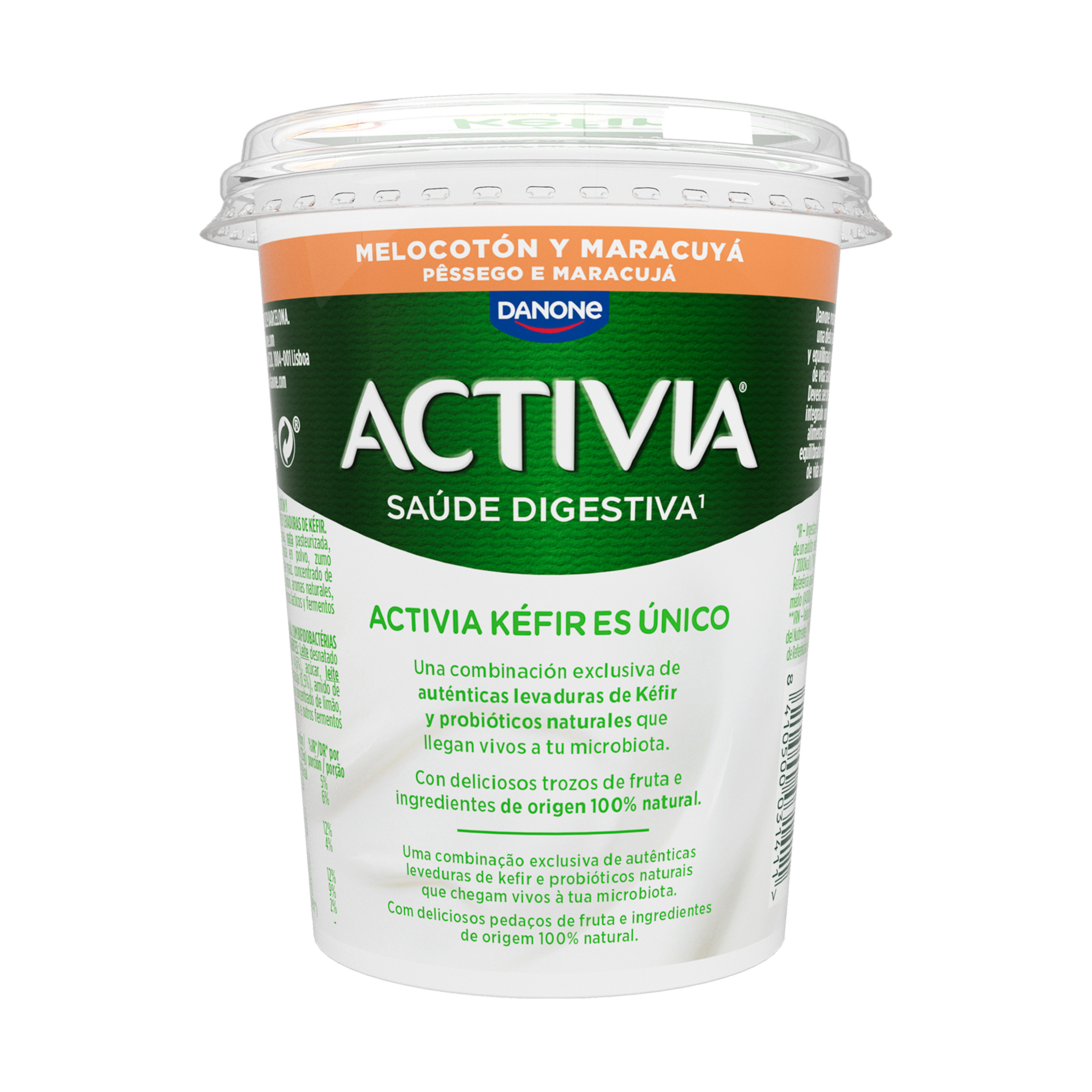 Kefir activia con sabor a melocotón y maracuyá 380g Activia