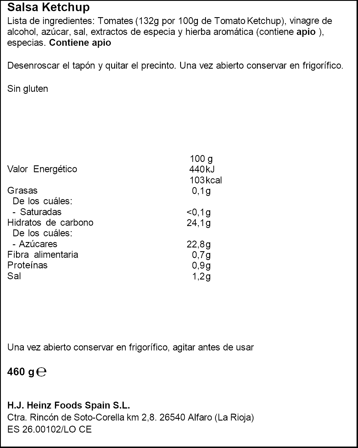 Ketchup Heinz 460g