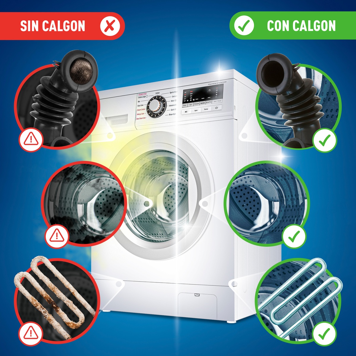 Antical en pastillas Calgon 15 uds contra cal suciedad y malos olores
