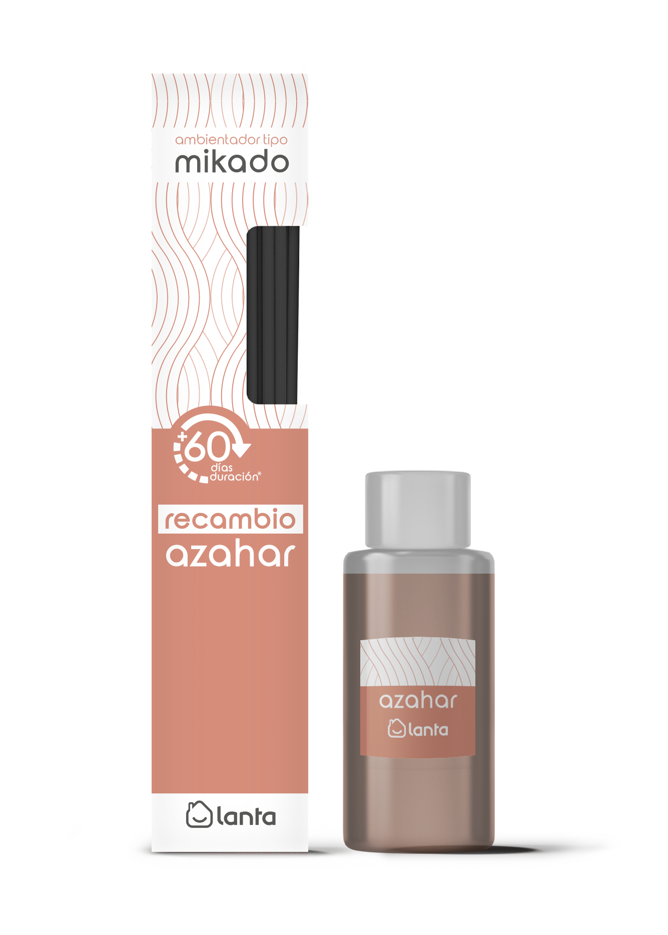 Ambientador tipo mikado recambio Lanta 50ml azahar