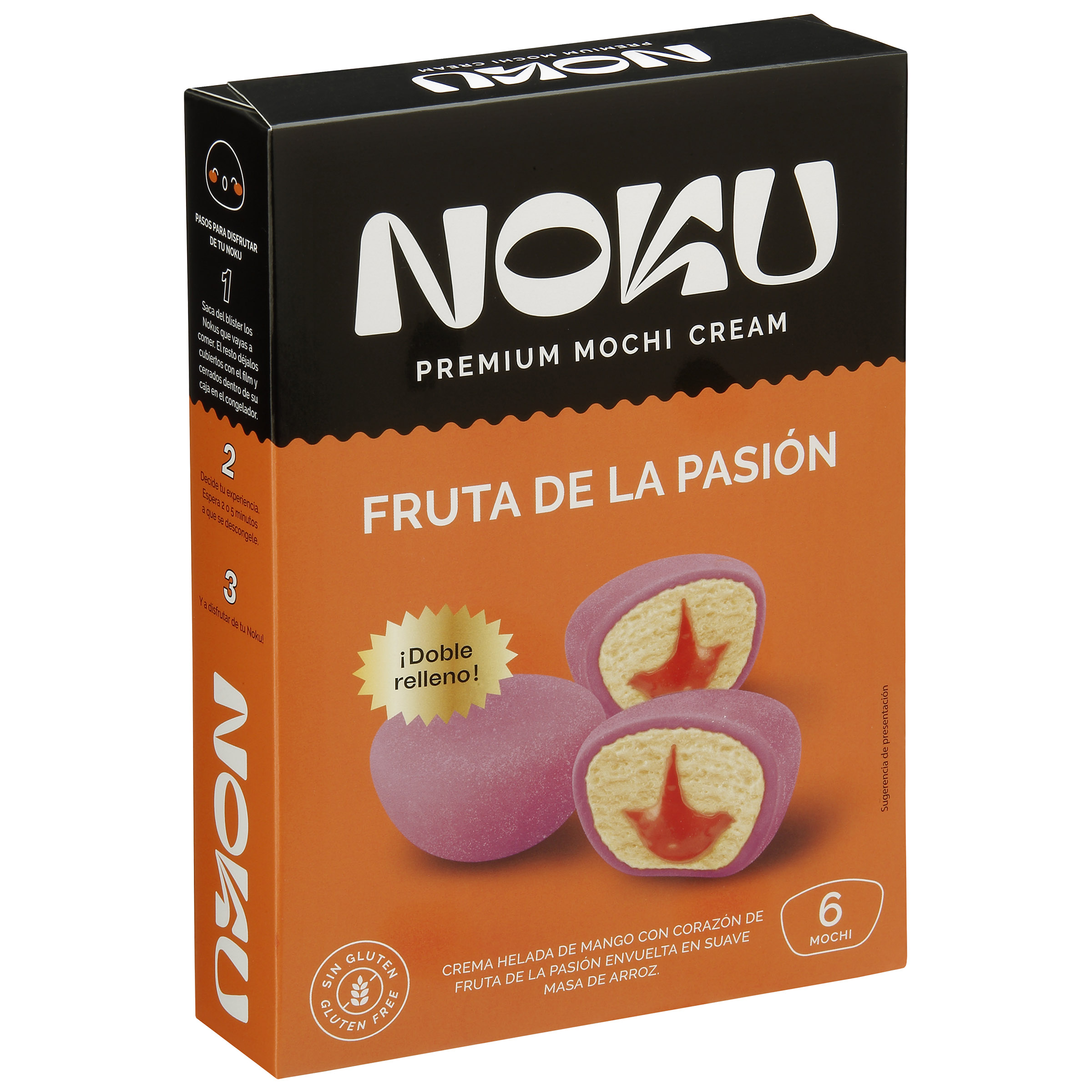 MOCHI Crema Helado Noku 6u Fruta Pasion