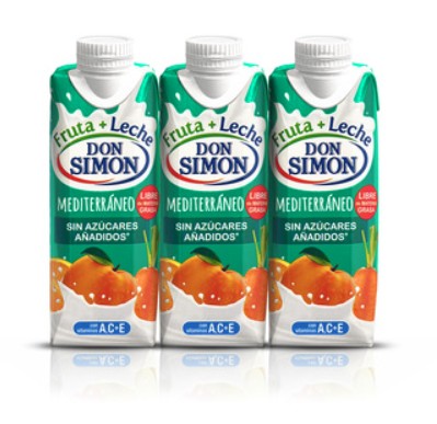 Fruta+Leche Sin azucar añadido Don Simon P3 mediterraneo