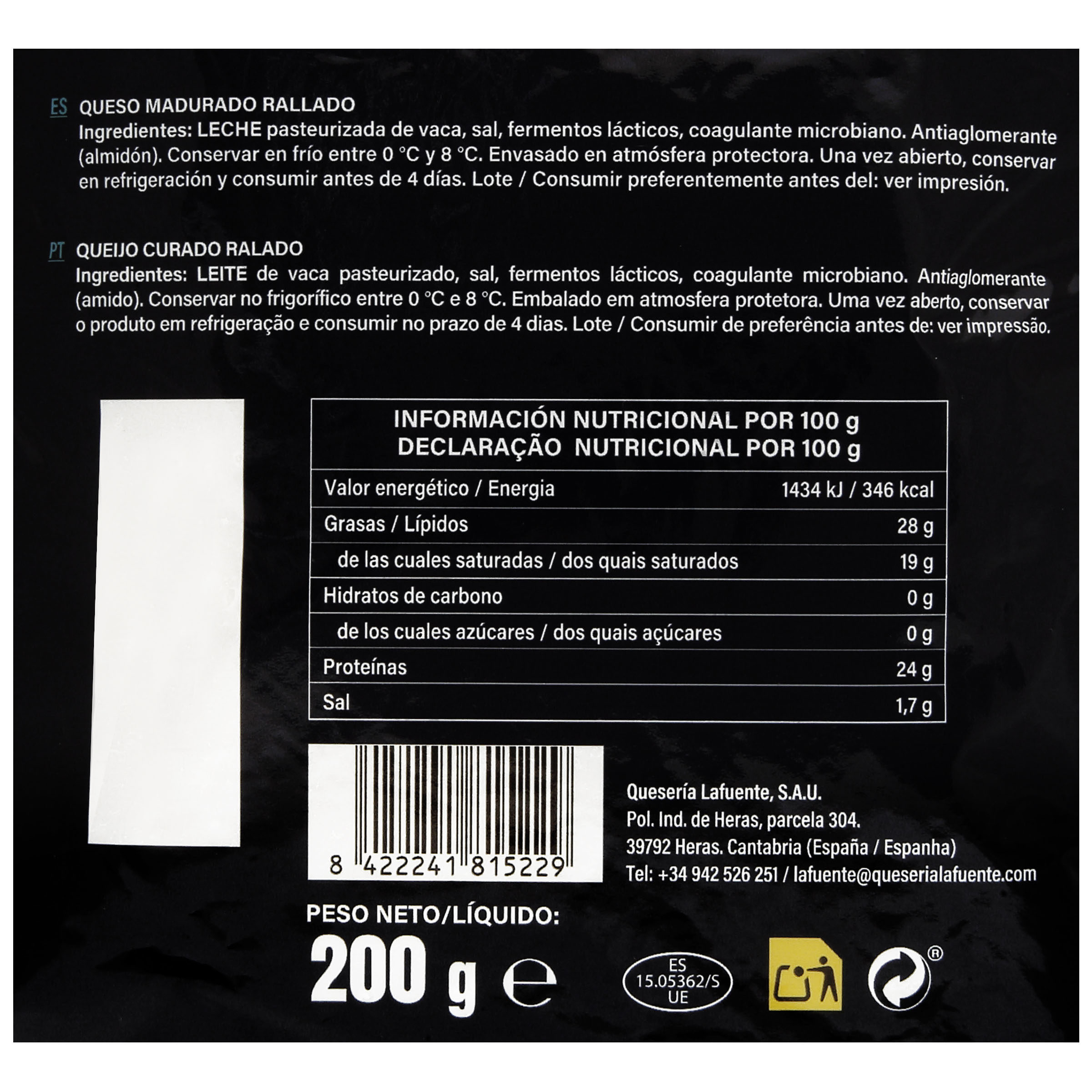Rallado gouda La Tapería 200 gr