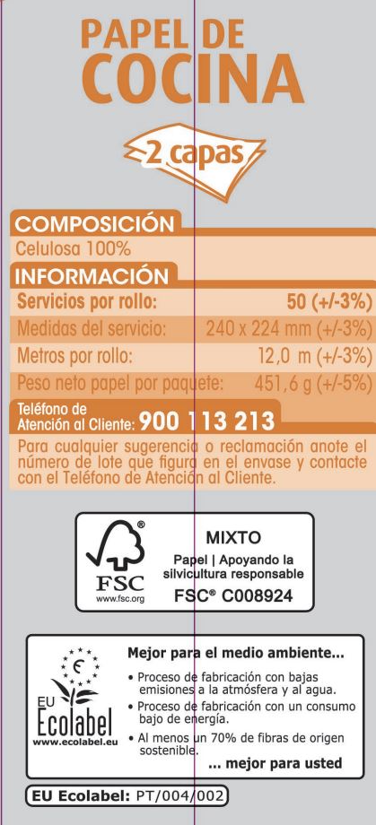 Papel de cocina Lanta pack-4