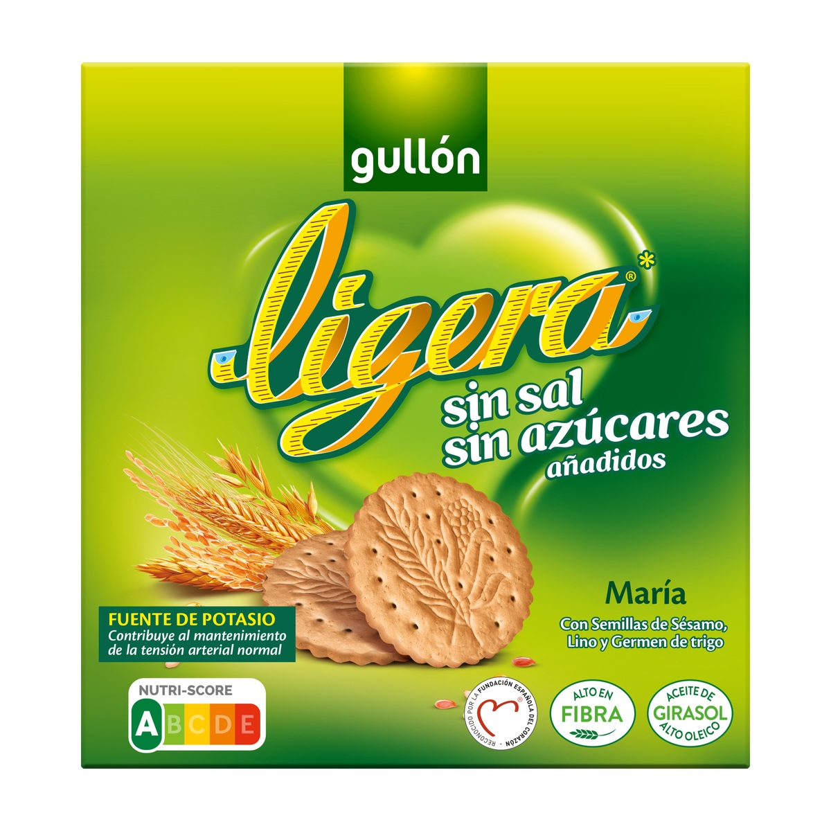 Galleta sin azúcares añadidos sin sal Gullón 600g ligera