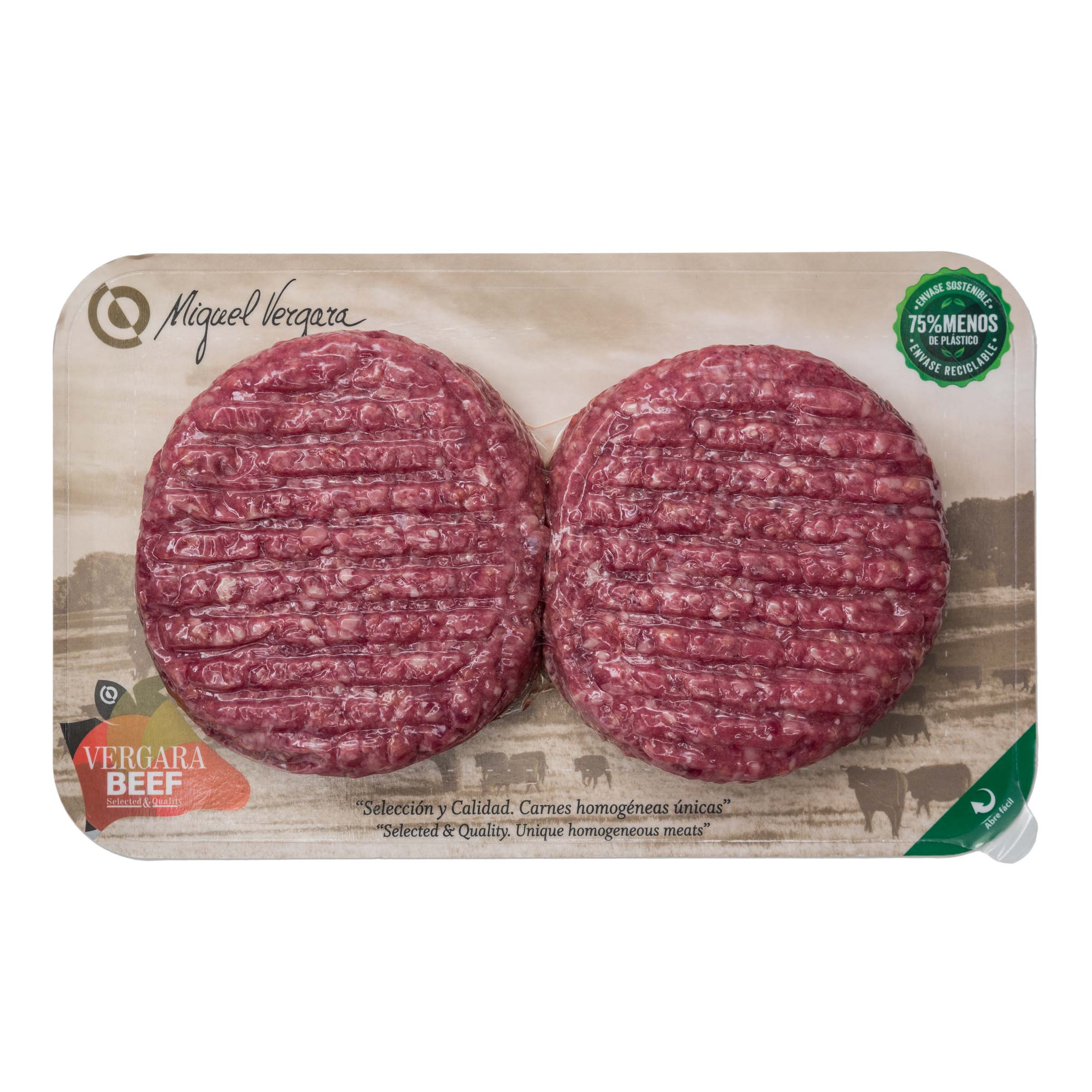 Burger meat de ternera 1/2 libra Miguel Vergara 440g