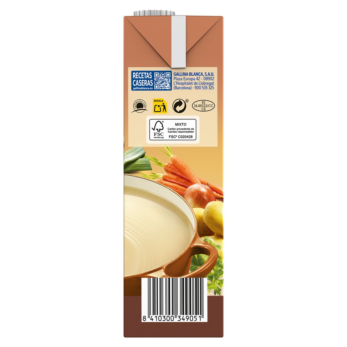 Caldo casero Gallina Blanca 1l pollo 100% natural