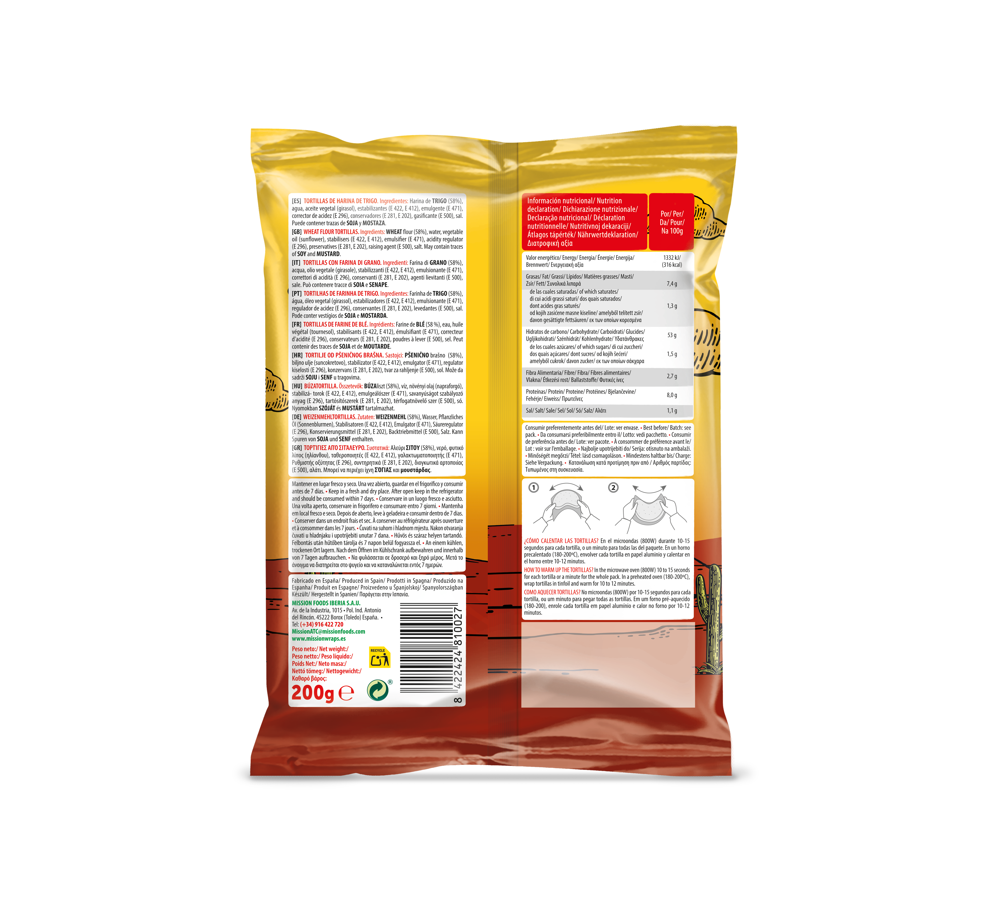 Tortilla de trigo mini Mexican Gold 200g
