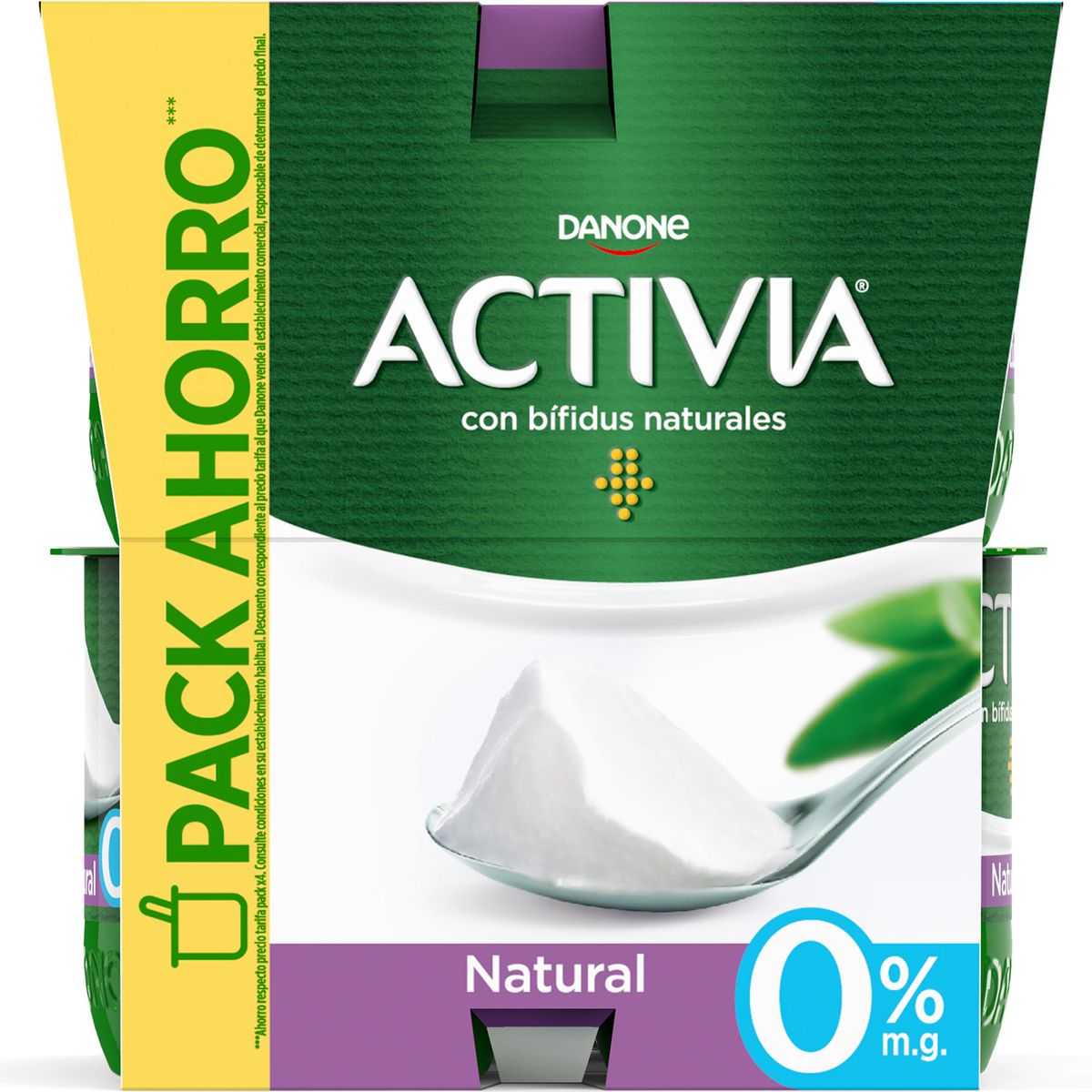 Bífidus probiótico Activia desnatado 0% materia grasa pack 8 natural