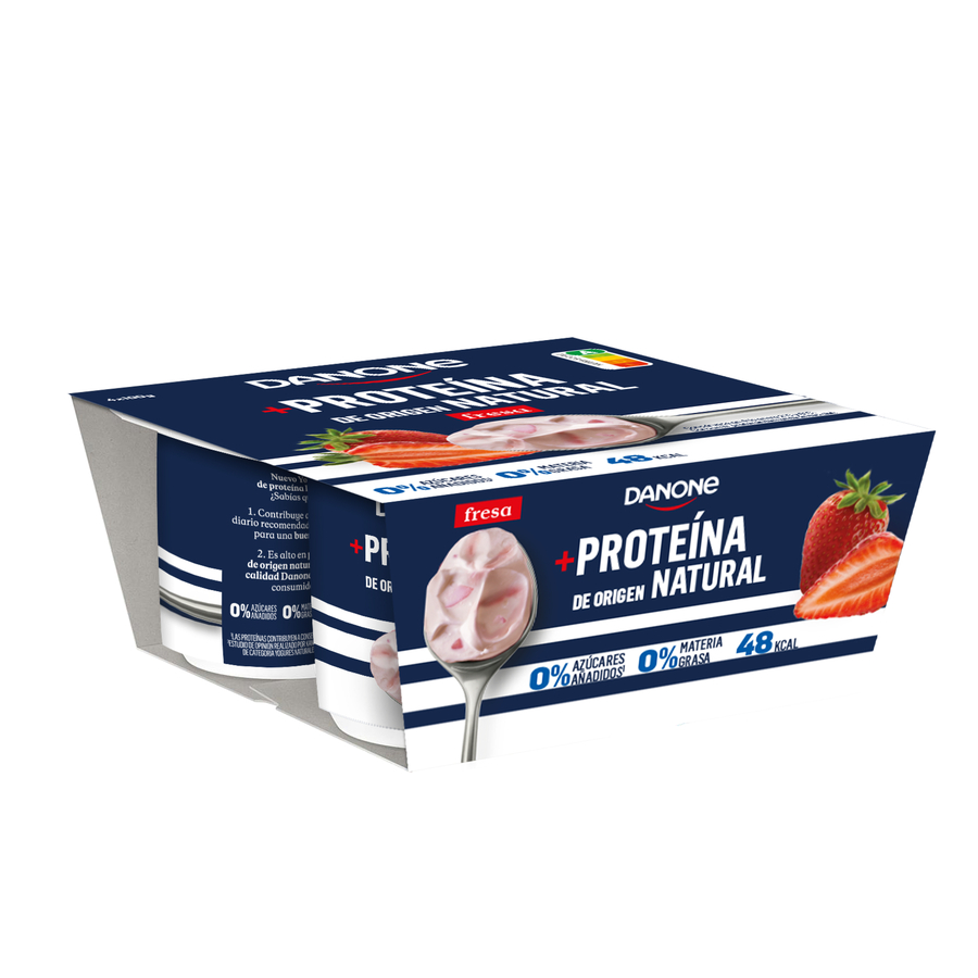 Yogur proteínas Danone pack 4 fresa