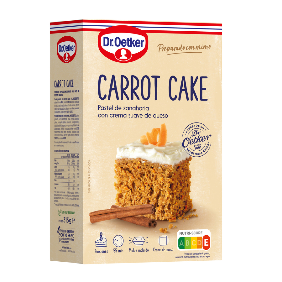 Preparado tarta de zanahoria Dr Oetker 315g