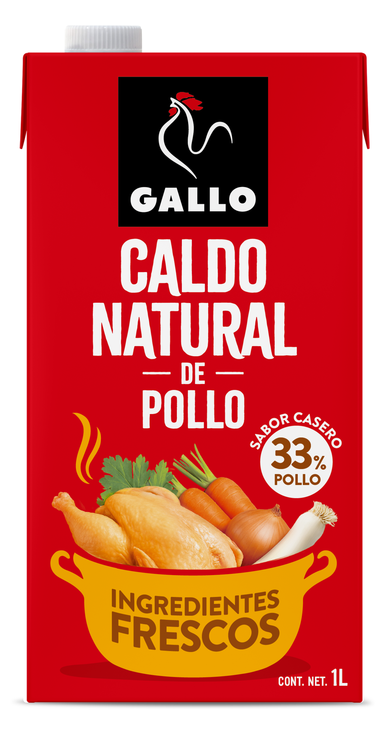 Caldo natural de pollo Gallo 1l