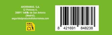 Estropajo con esponja Lanta 3 uds fibra verde