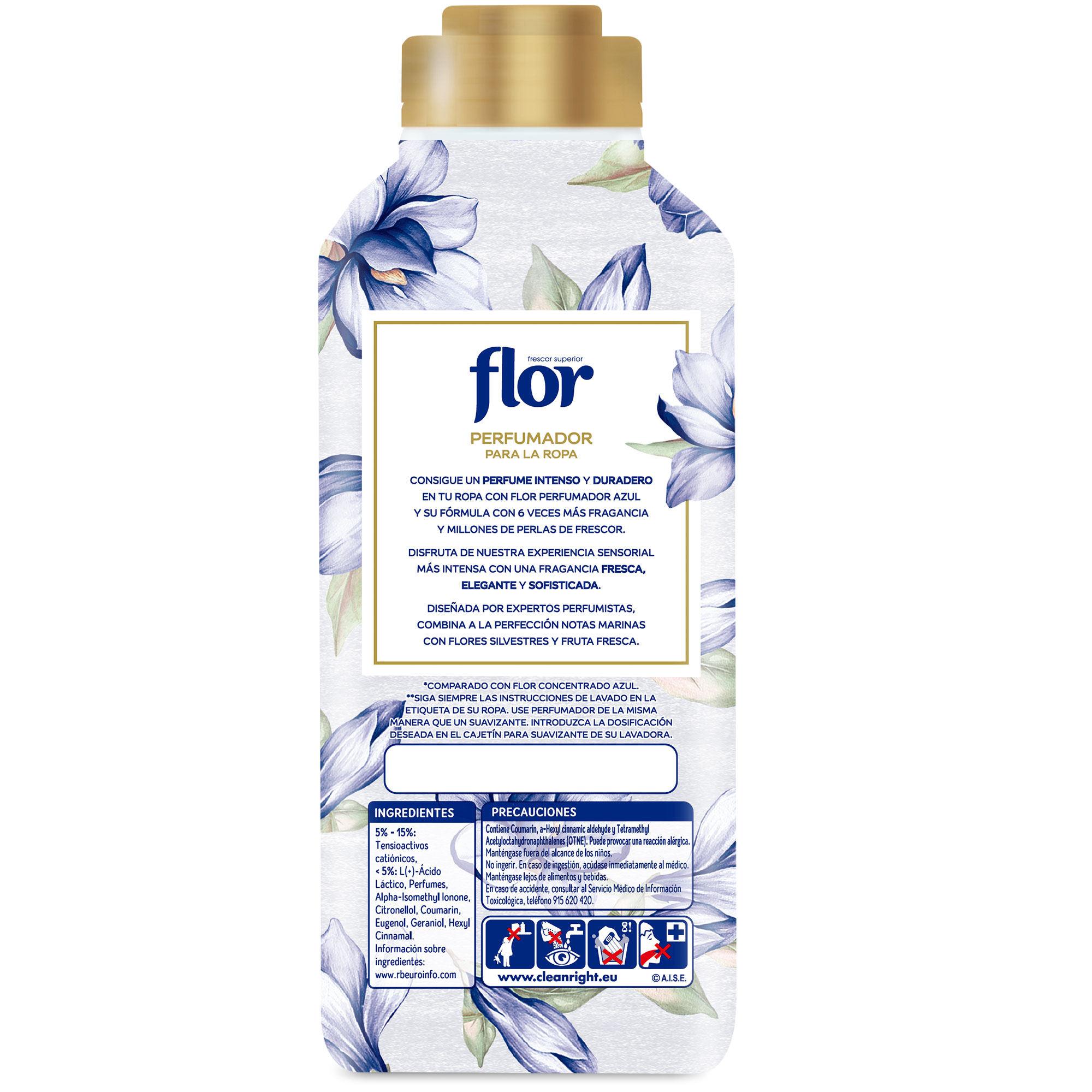 Perfumador de ropa Flor 36 lavados Azul