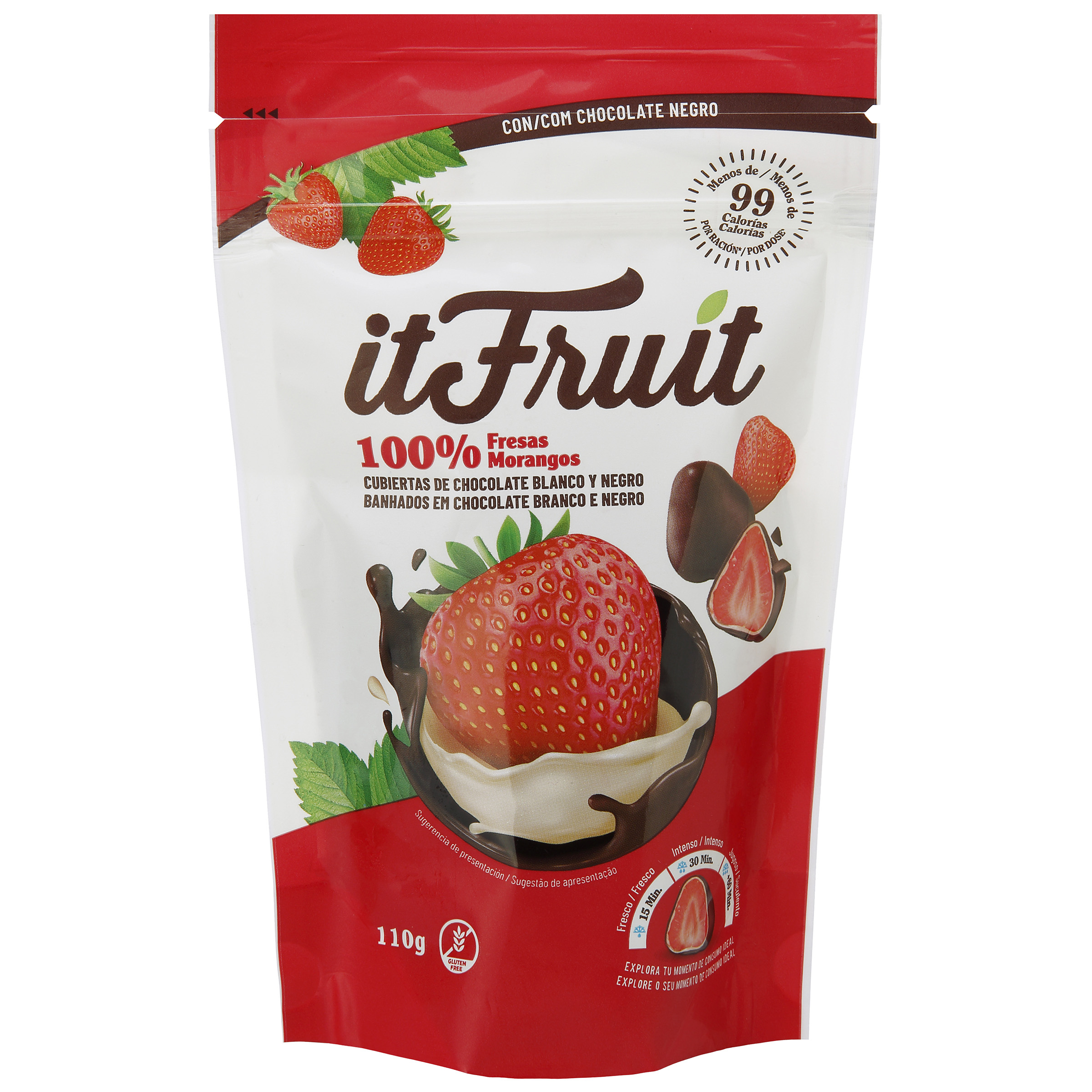 Fresas chocolate blanco-negro Itfruit 110g