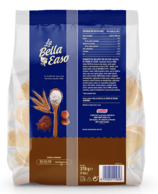 Croissant con crema de cacao La Bella Easo 360g
