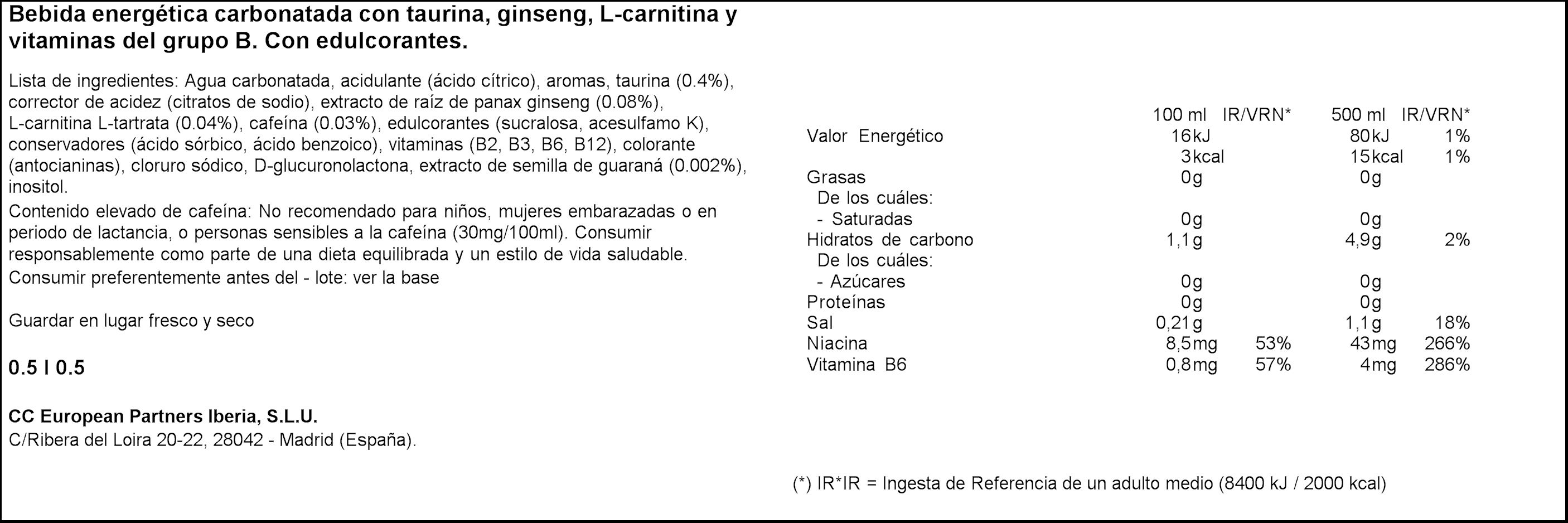 Bebida energética Monster Energy 50cl Absolutely zero lata
