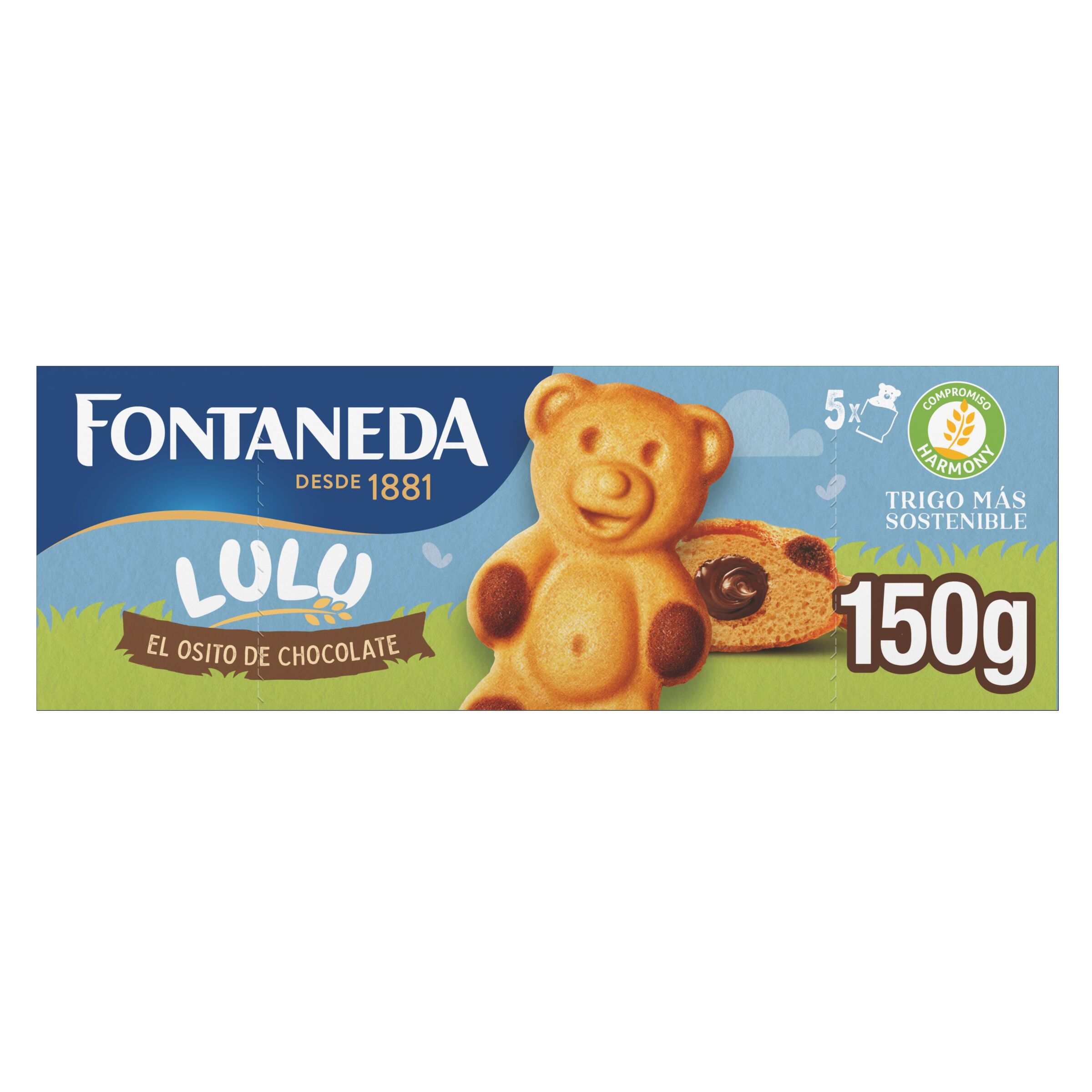Bizcocho Lulu Fontaneda relleno de chocolate 5 uds