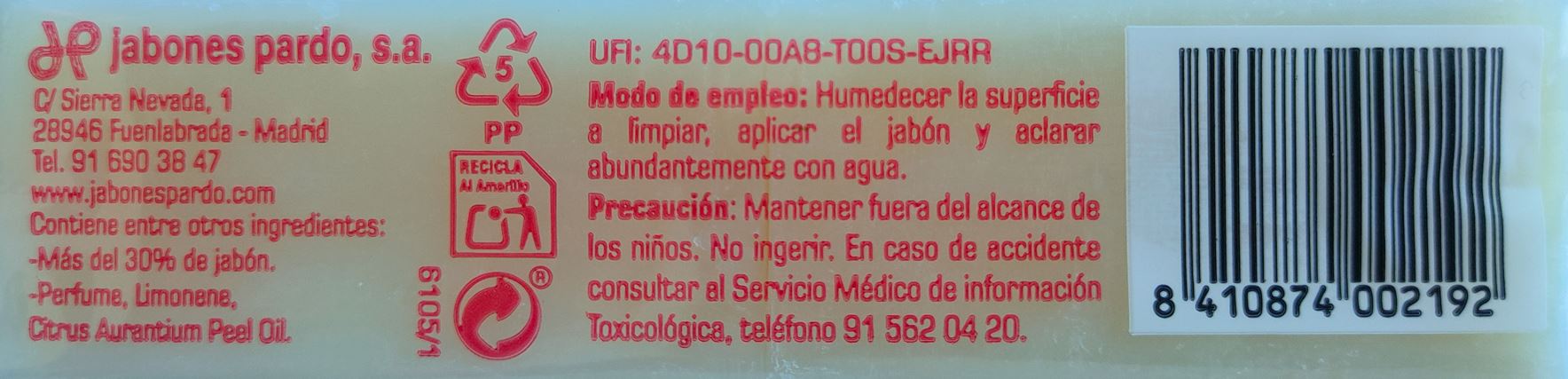 Jabón natural Pardo 2 uds 150g