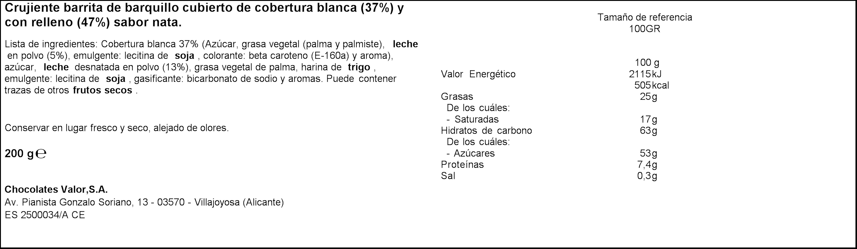 Chocolatina de chocolate blanco Huesitos Pack 10