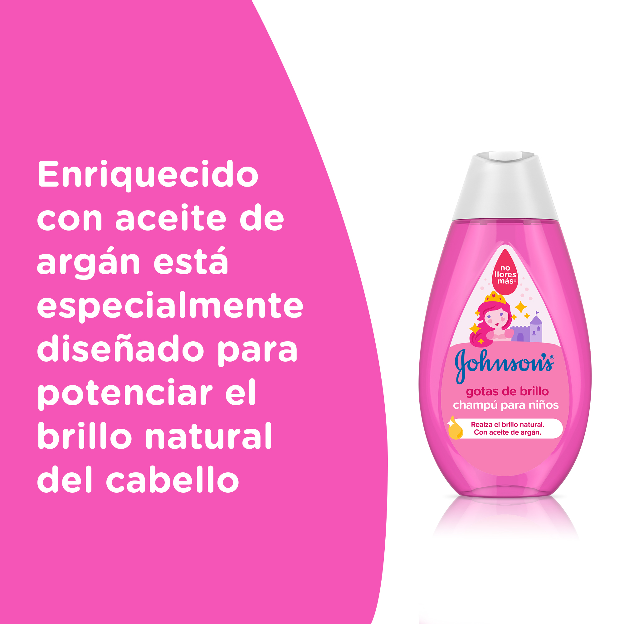 Champú infantil Johnson's 500ml gotas brillo