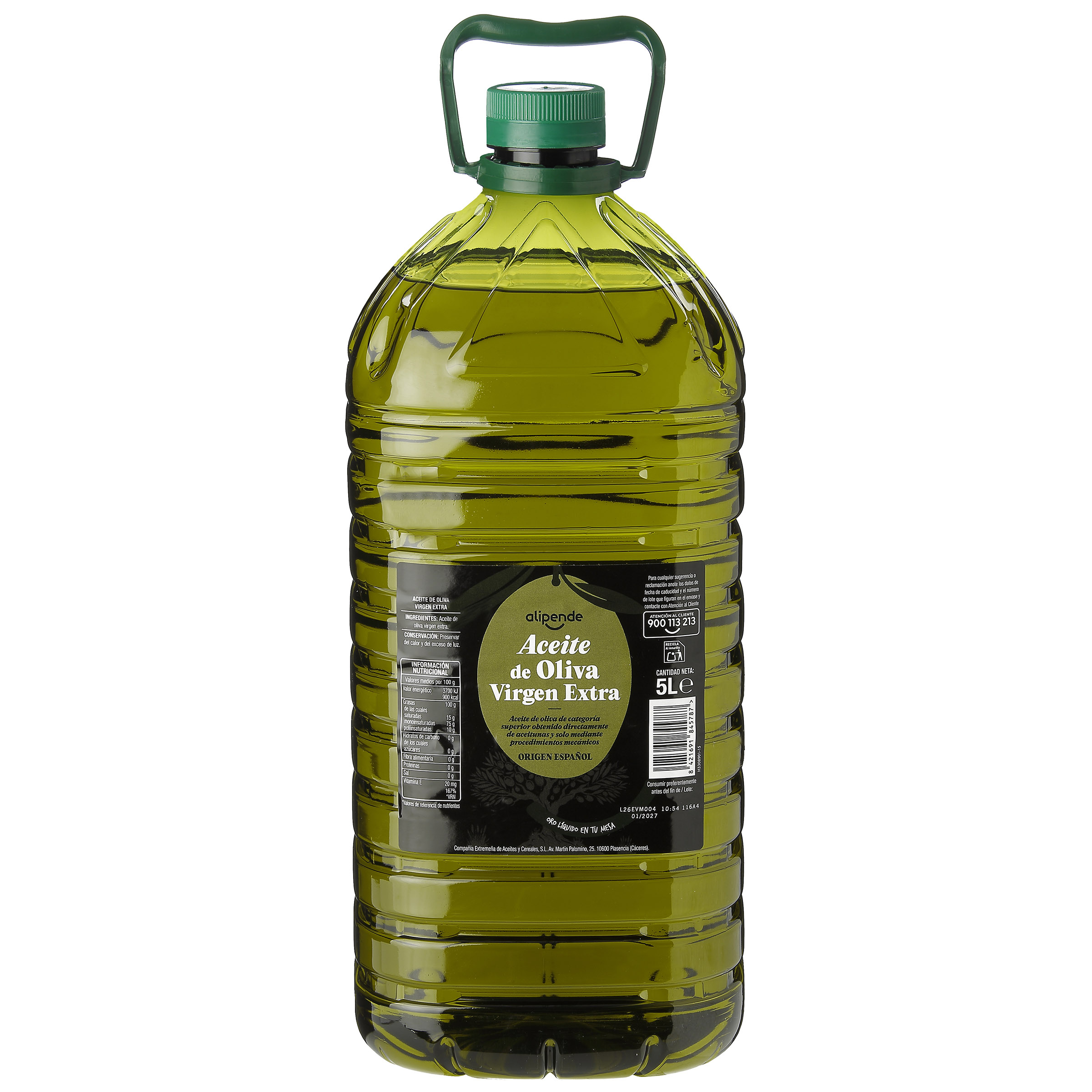 Aceite oliva virgen extra Alipende garrafa 5l