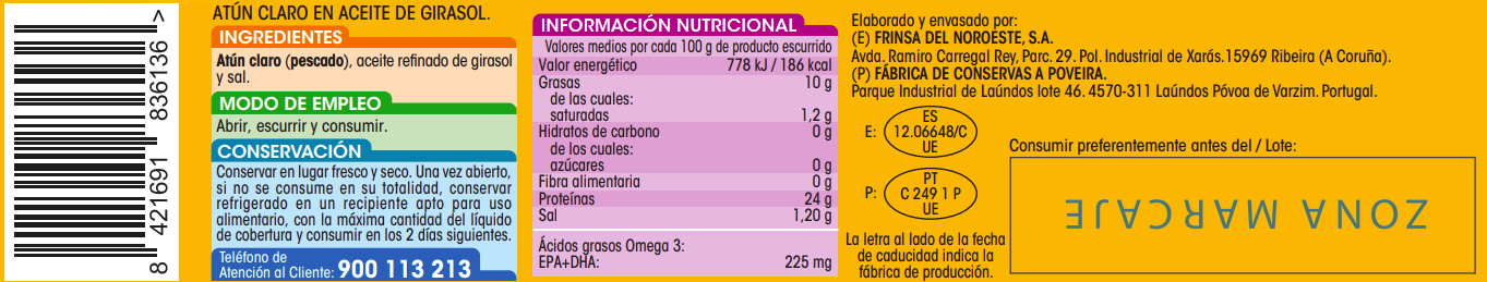 Atún claro Alipende pack 3 en aceite girasol