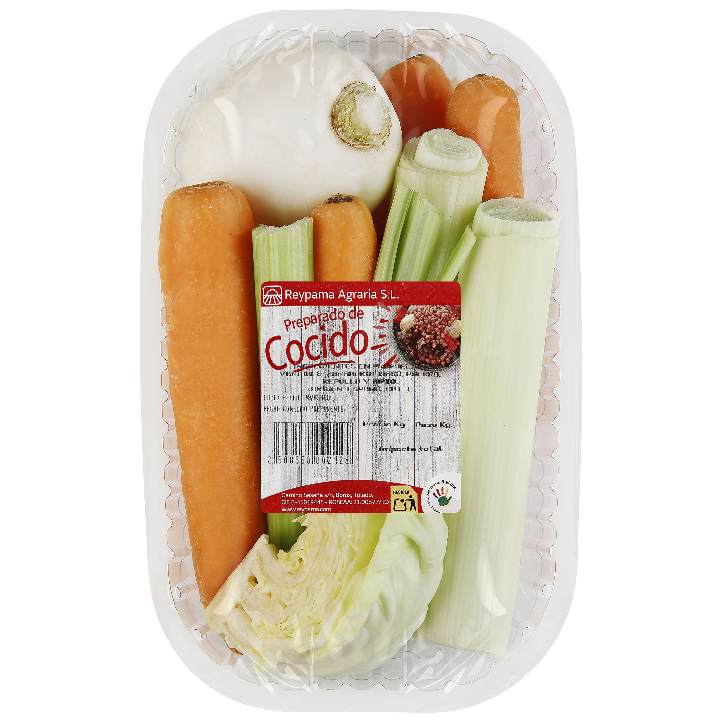 Preparado para cocido bandeja 1kg aproximadamente