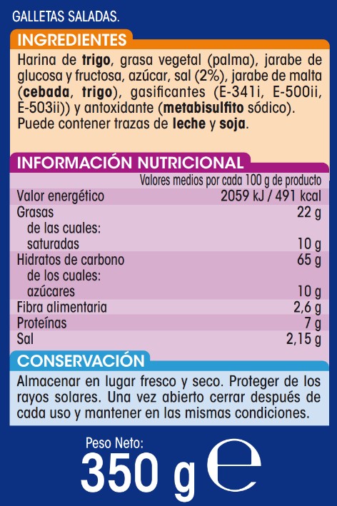 Galletas saladas Alipende 350g