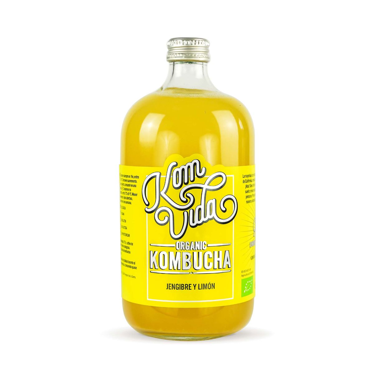 Kombucha Komvida 750ml jengibre y limón