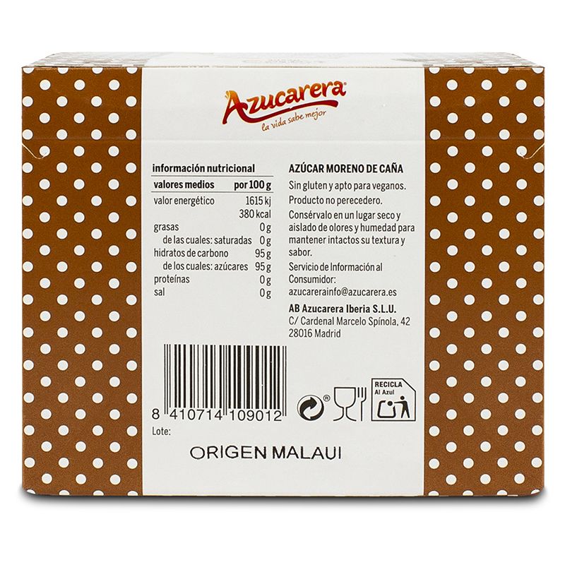 Azúcar moreno Azucarera 50u en sobres