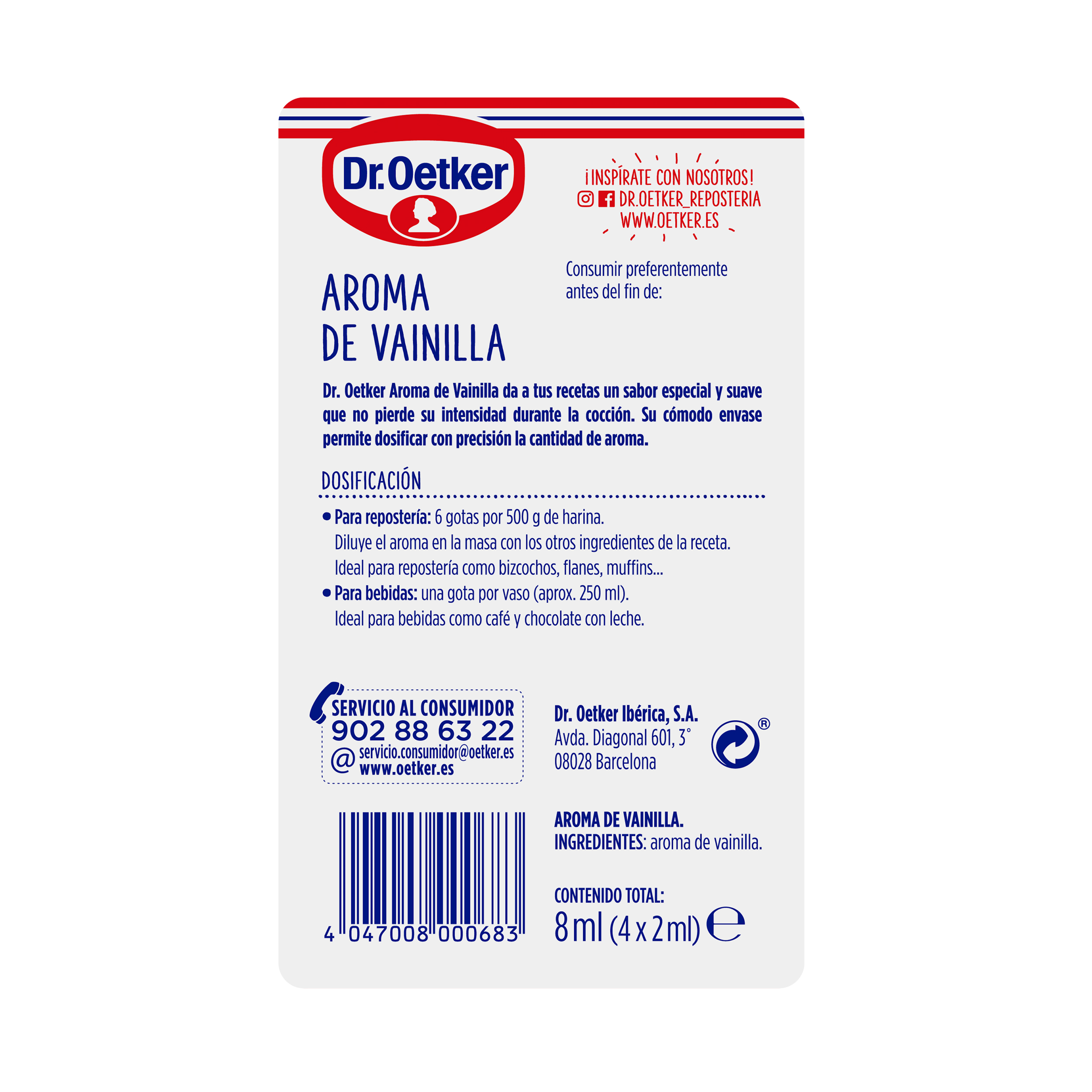 Aroma de vainilla Dr Oetker 8ml