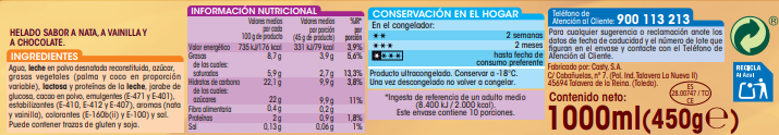 Helado de corte Alipende 1l tres gustos