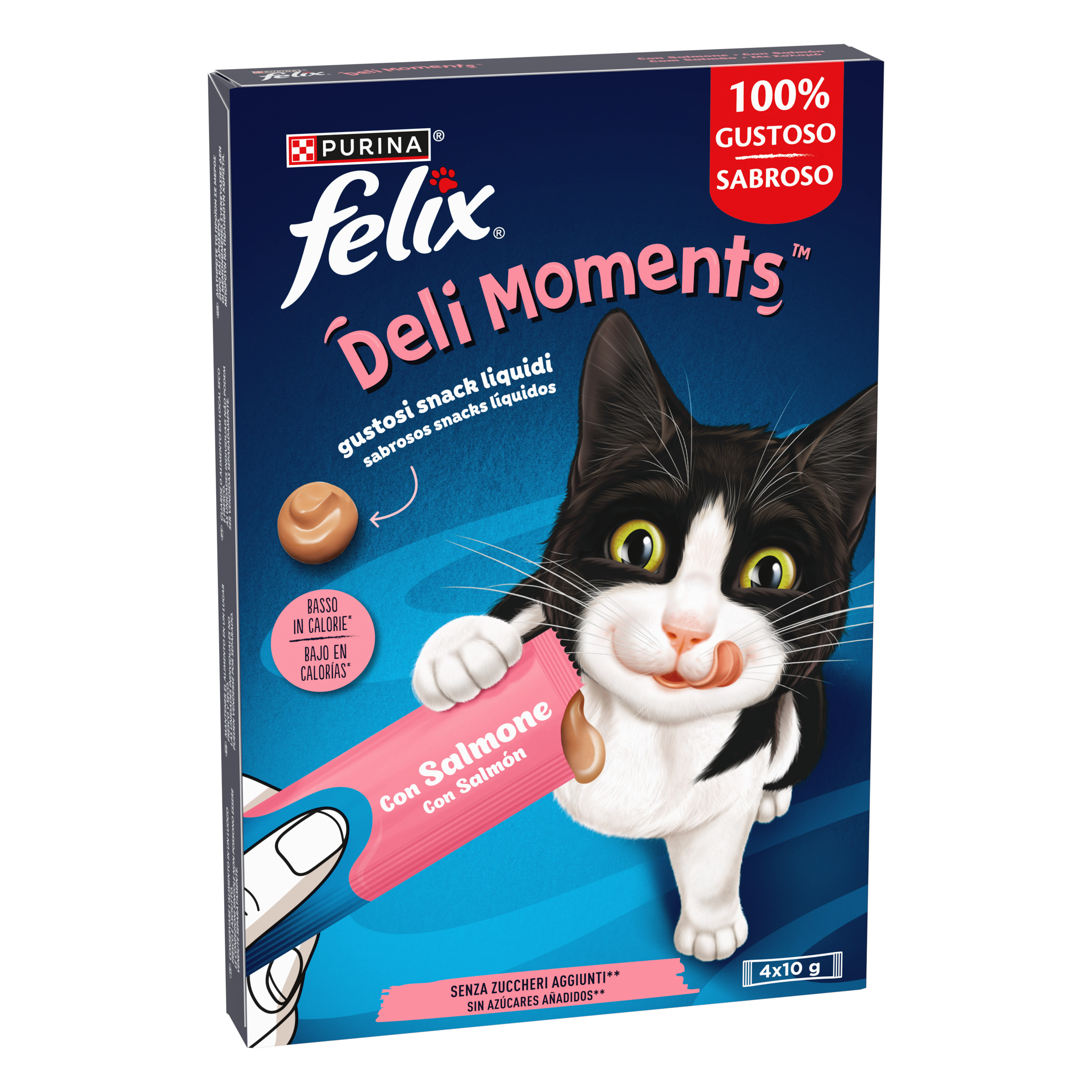 Alimento para gato PURINA&reg; FELIX&reg; Deli Moments Con Salmón 4x10g
