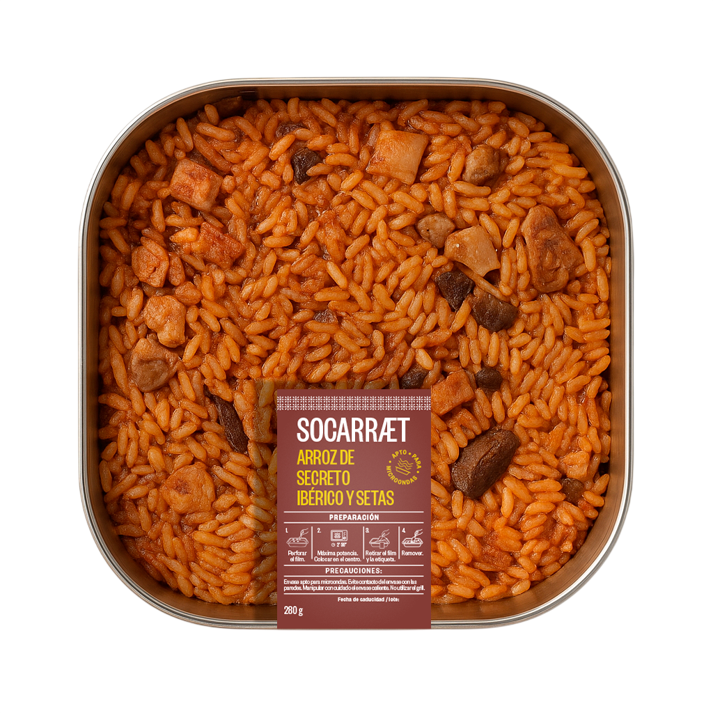 Arroz con secreto ibérico y setas Socarraet 280g