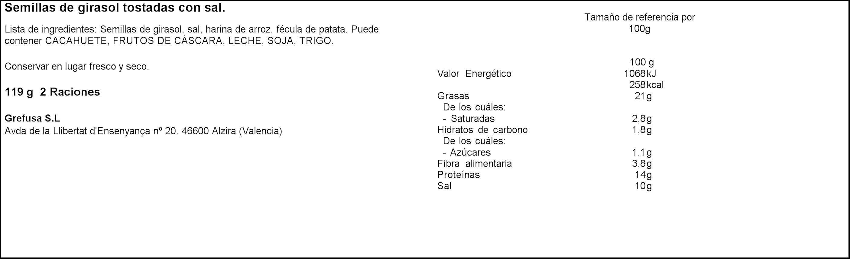 Piponazo original Grefusa 110g