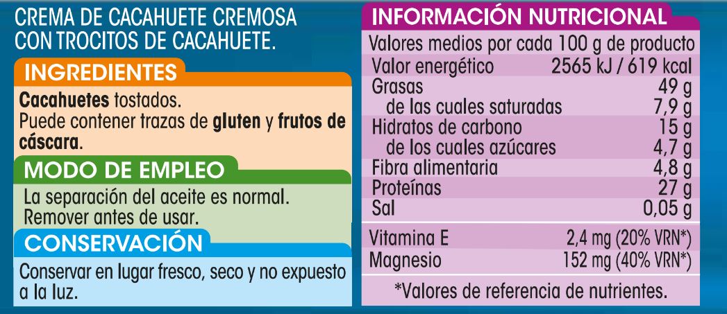 Crema de cacahuete crunchy Alipende 500g