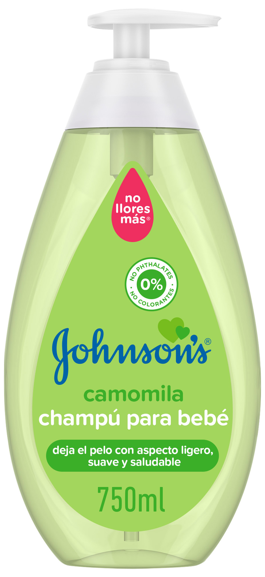 Champú infantil Johnson's 750ml camomila para un cabello brillante