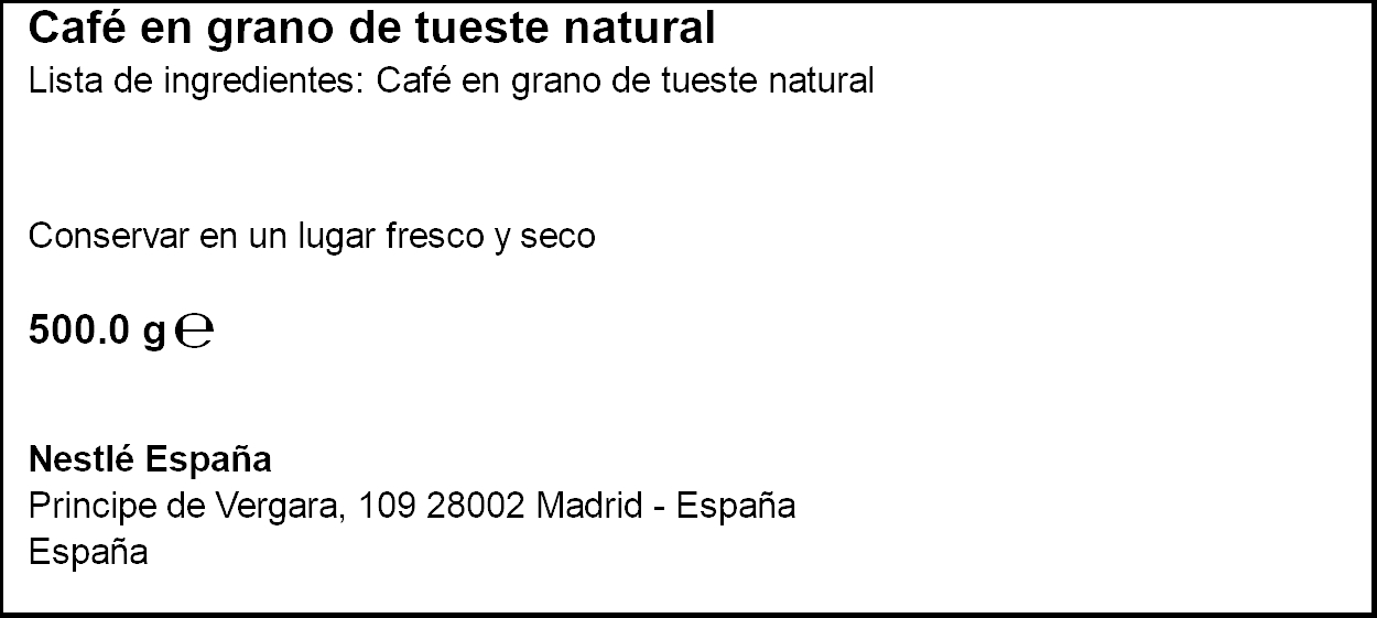 Café en grano premium La Estrella 500g