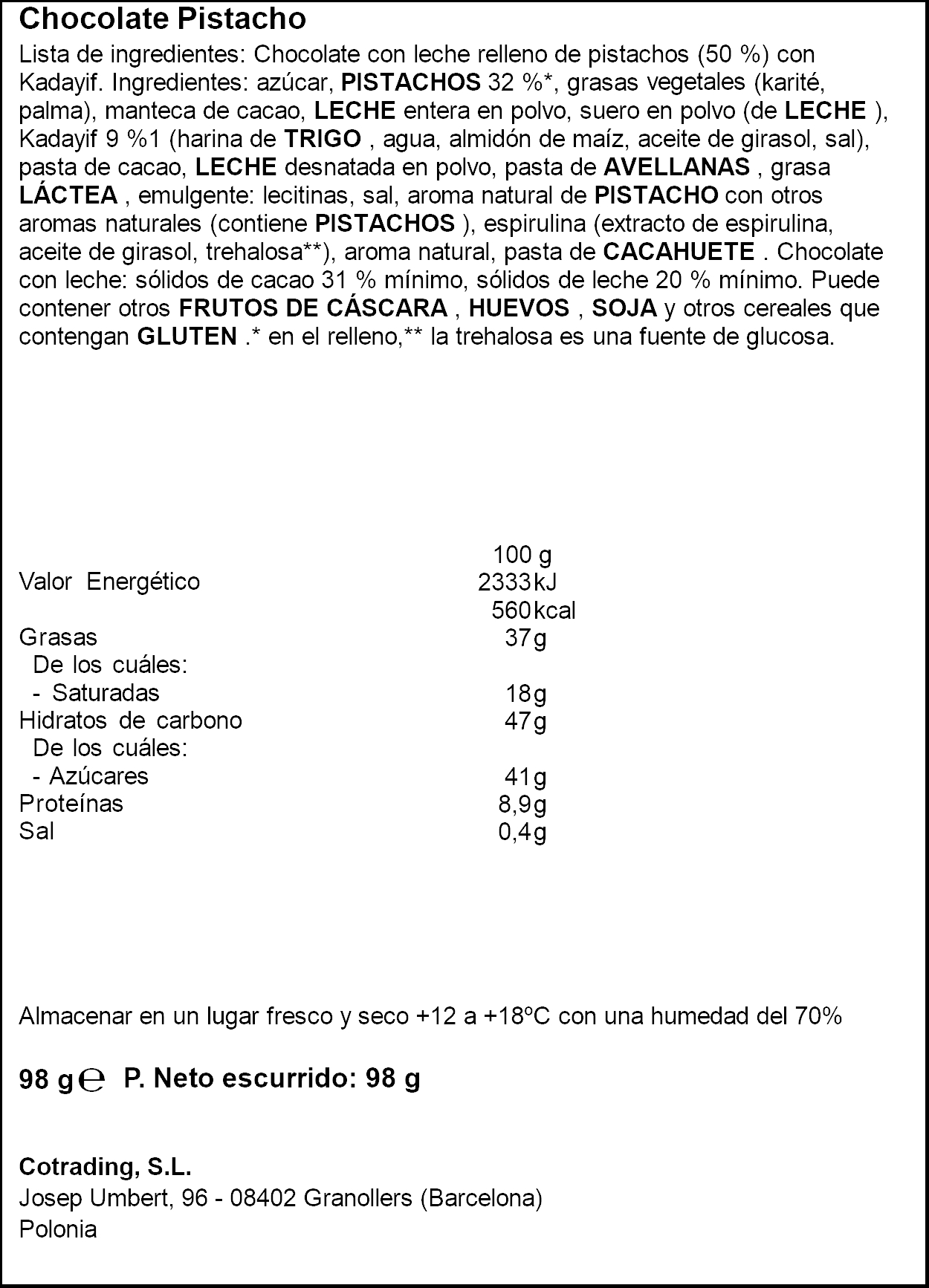 Chocolate Dubai Delicatore Pistacho 98g