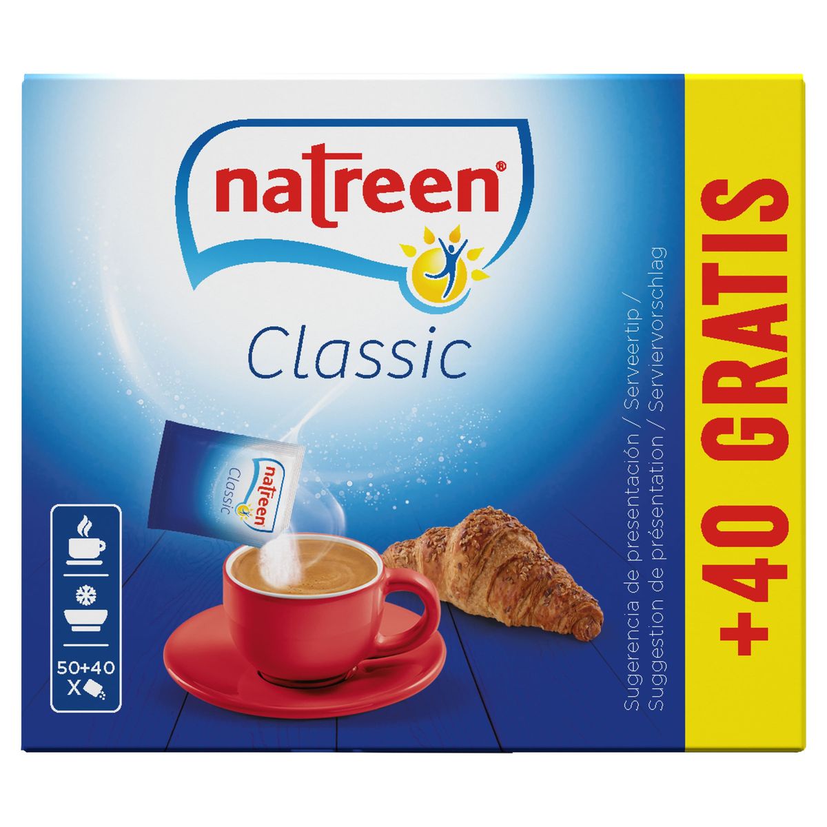 Edulcorante en sobres Natreen 50 + 40 unidades