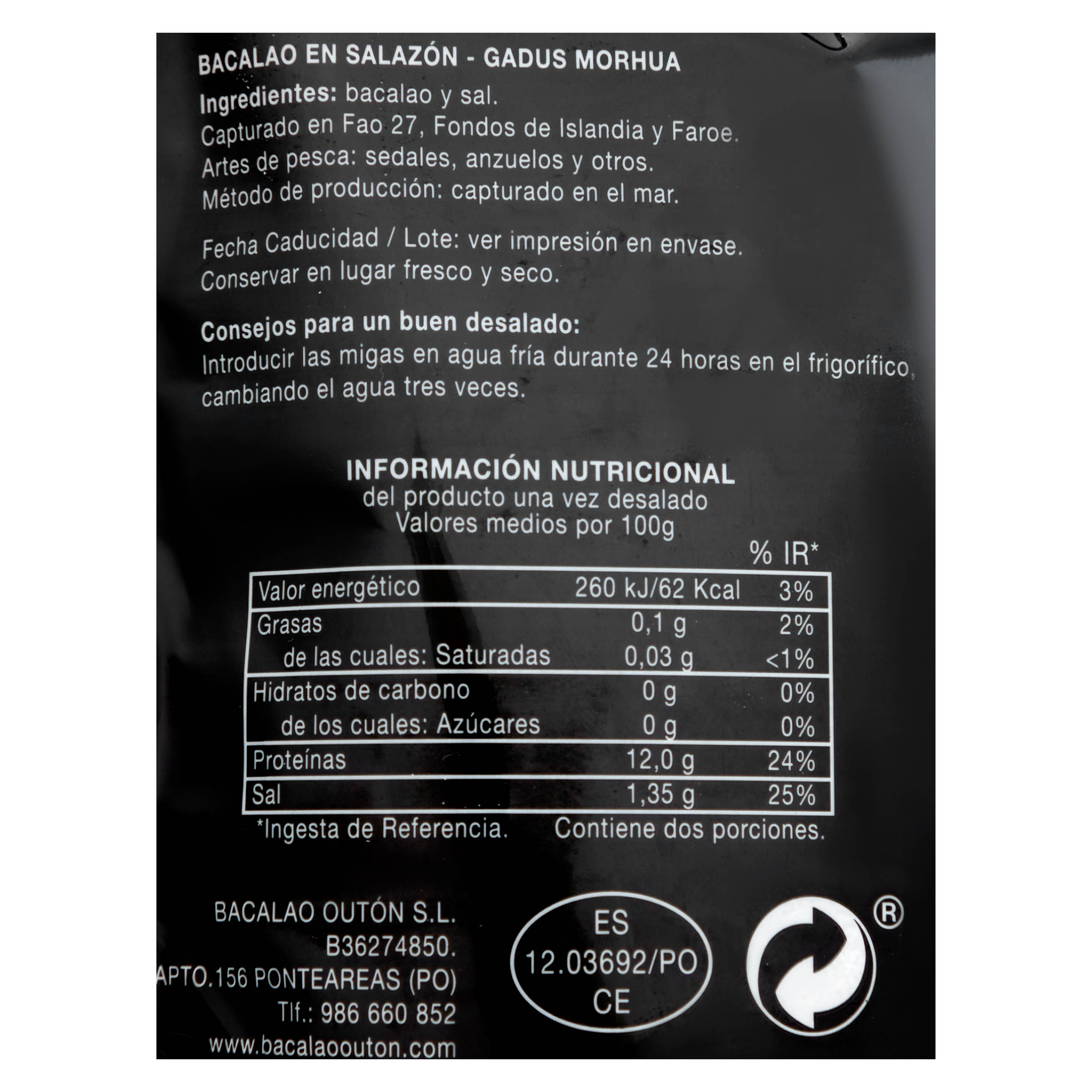 Bacalao en migas Outon 200g