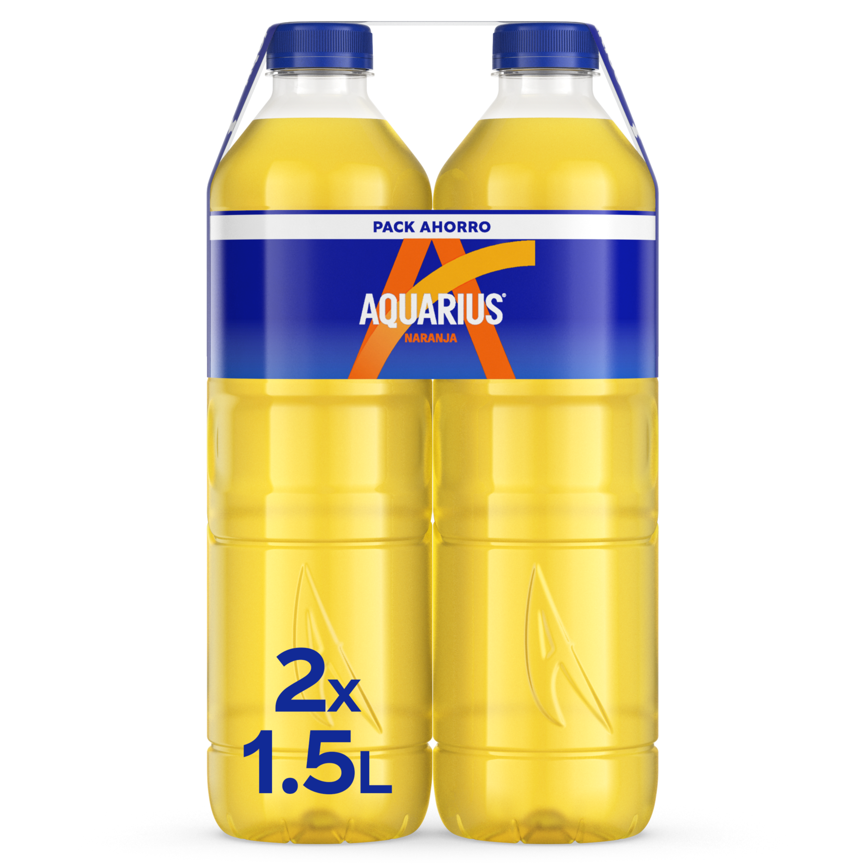 Bebida isotónica Aquarius botella 1,5l pack 2 naranja