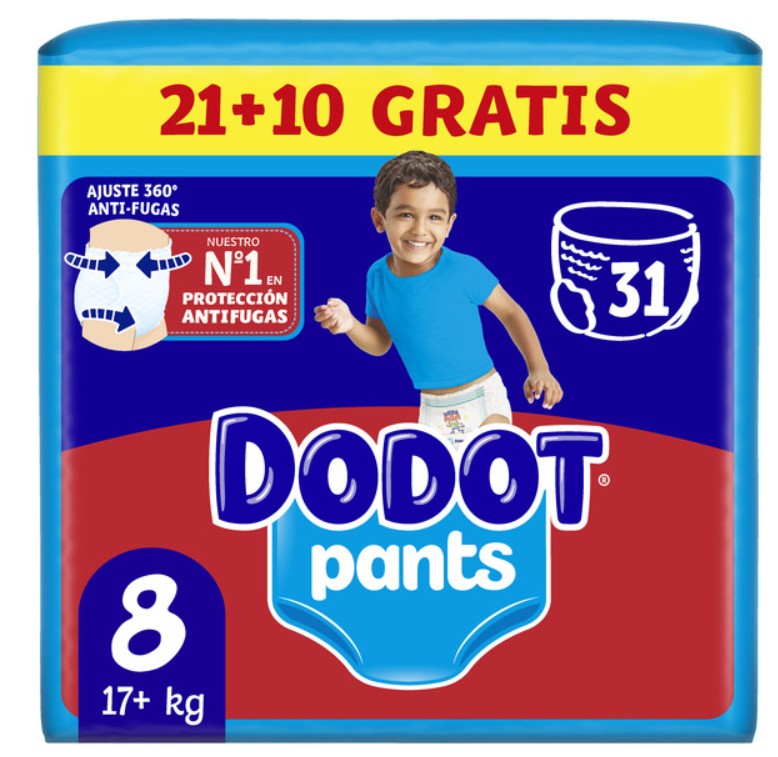 Pañal pants dodot 21+10 uds talla 8
