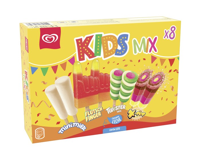 Helado para niños en presentación mix de 8 unidades Frigo