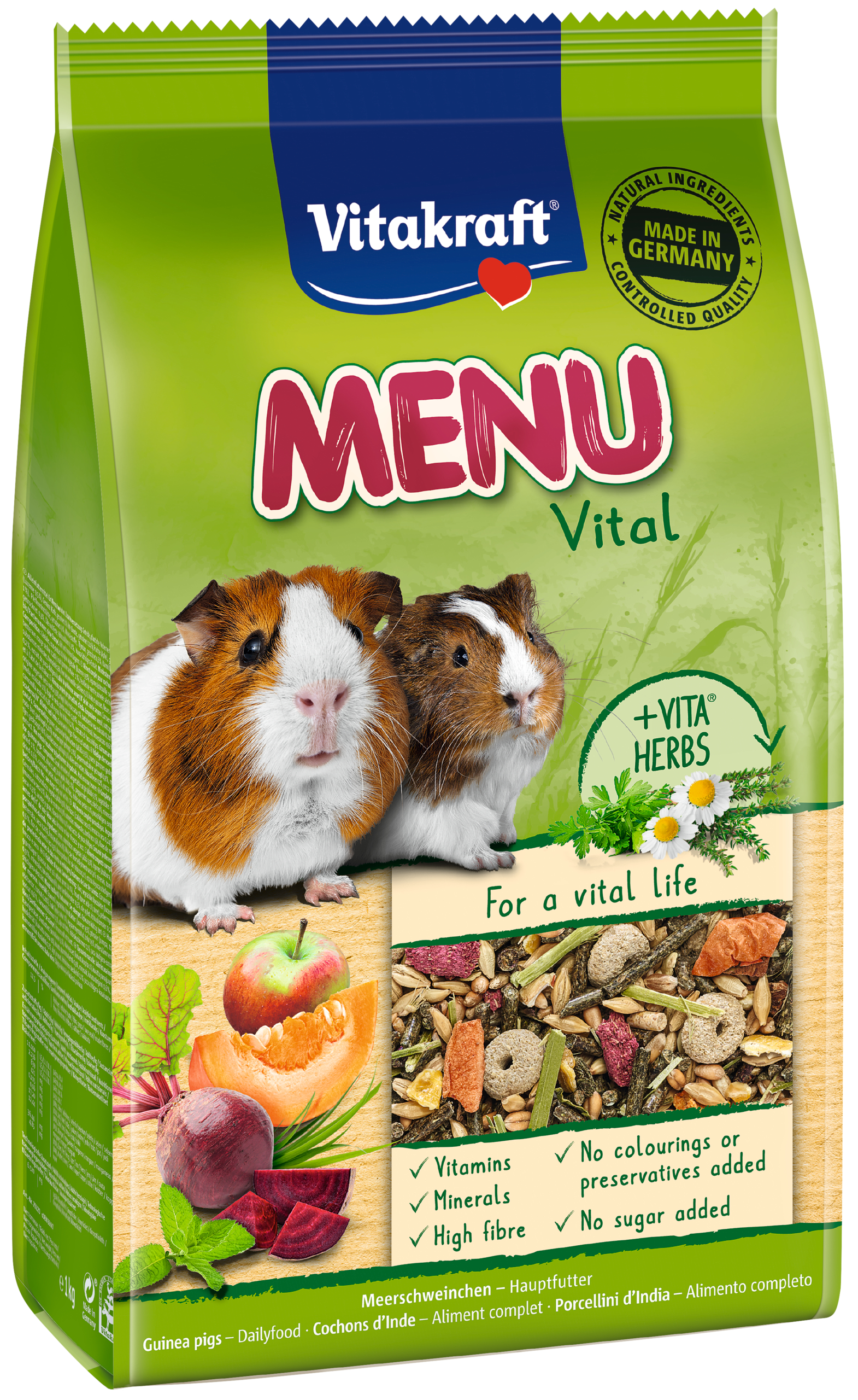 Comida conejo de indias Vitakraft Menu Vital 1kg